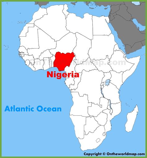 location of nigeria in africa